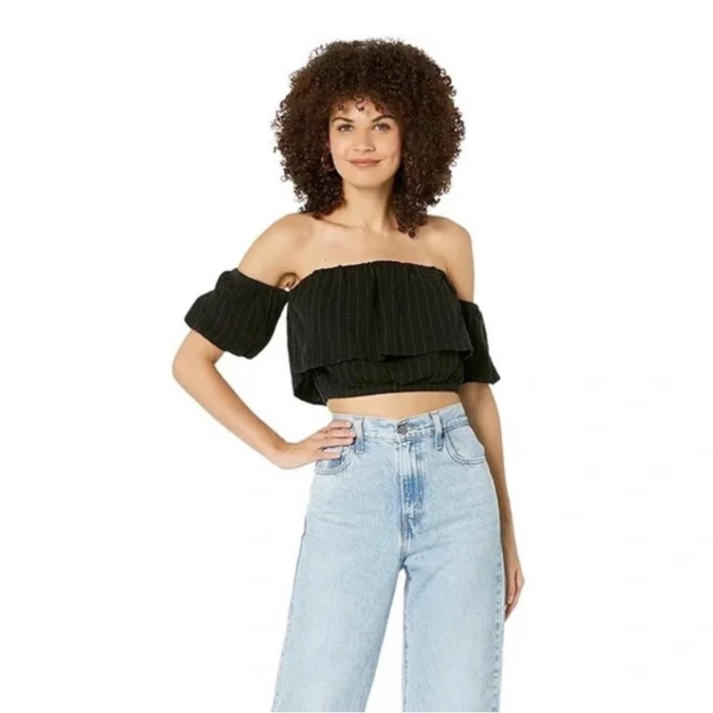 Roxy Women’s Seaside Heaven Off The Shoulder Crop Top Size XS